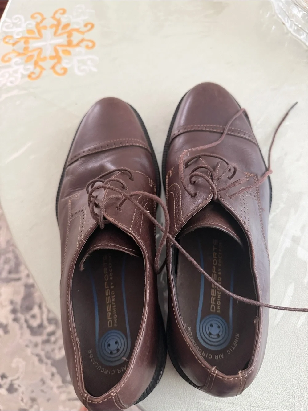 Rockport Brown Men’s Leather Derby Oxfords